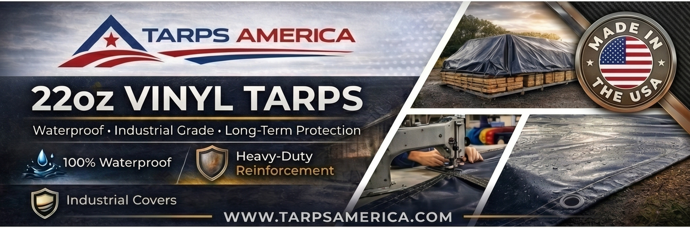 22 oz AtlasShield® Vinyl Tarps – Super Heavy Duty Waterproof Industrial Tarps