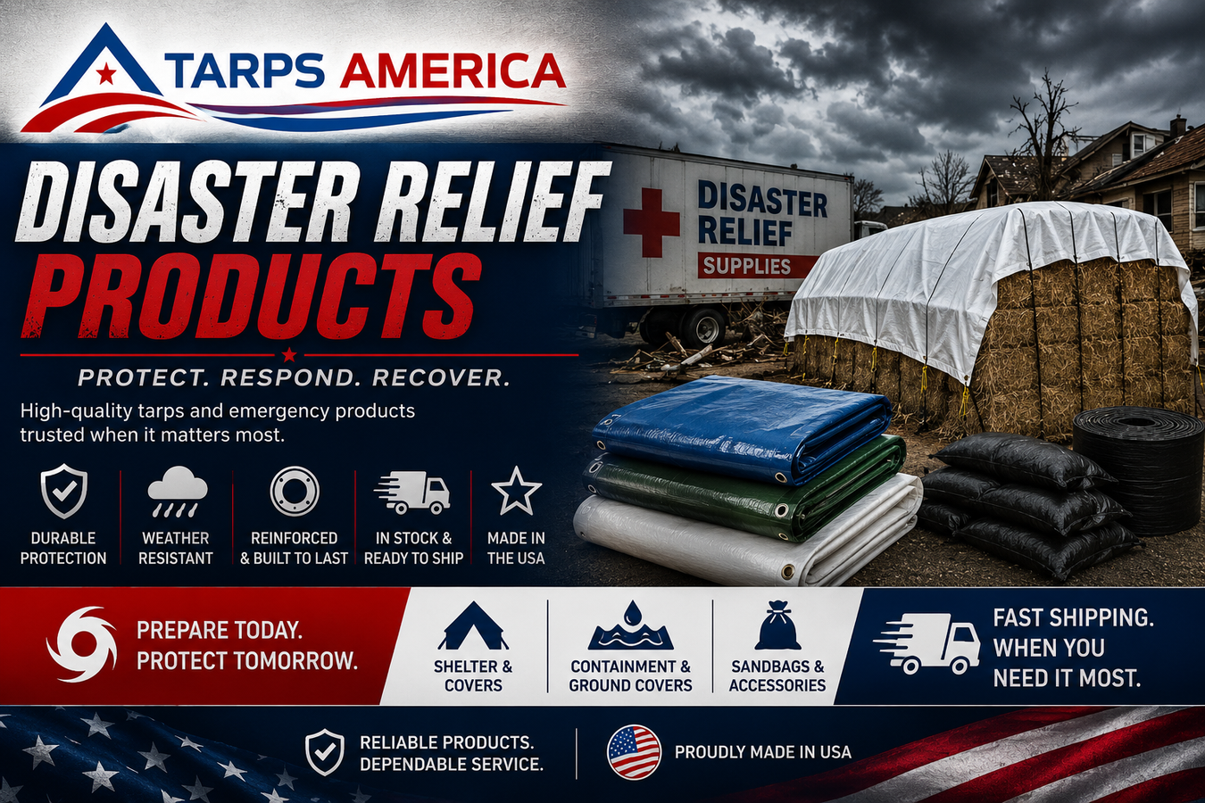 Disaster Relief Tarps - Tarps America