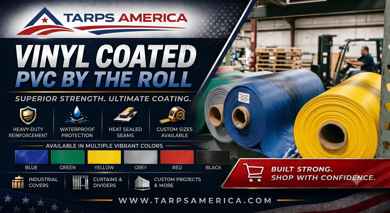 Vinyl Coated FR PVC Fabric by the Roll by AtlasShield™ - Tarps America