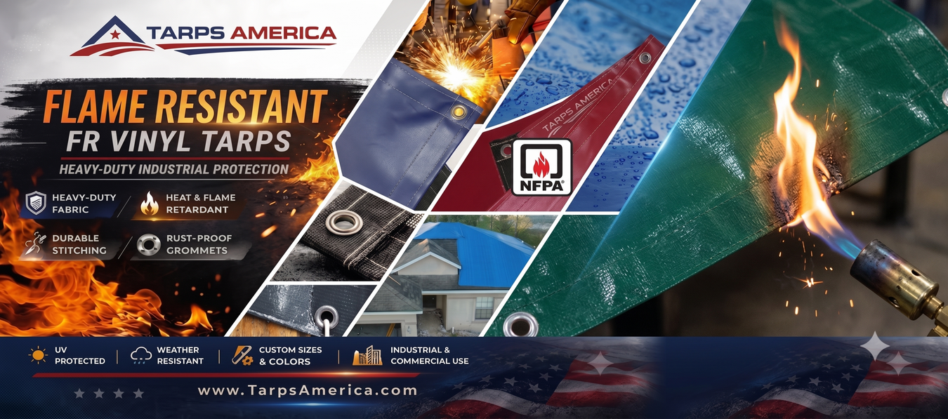 Fire Retardant Vinyl Tarps - Tarps America