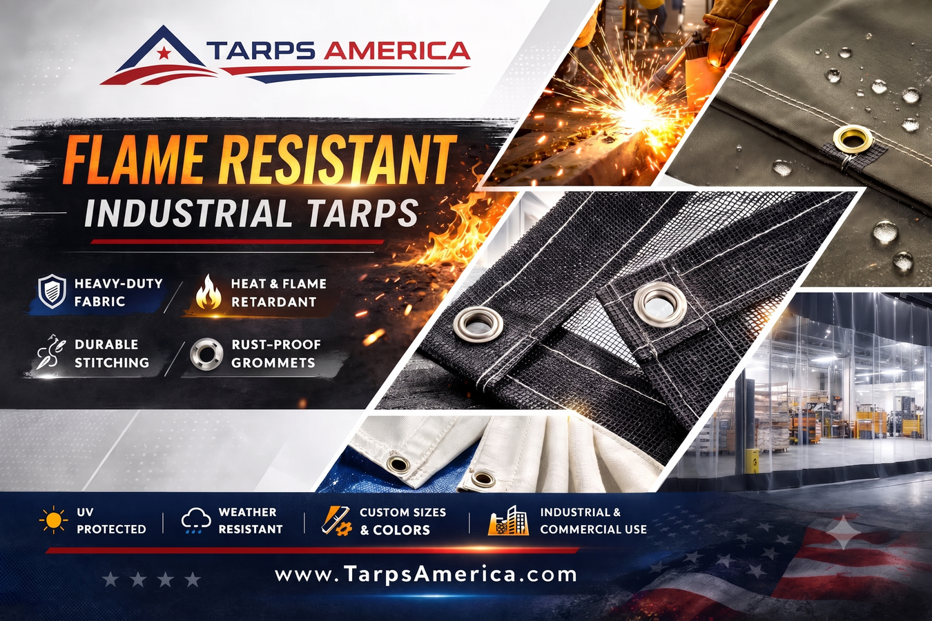 Fire Retardant Tarps All - Tarps America