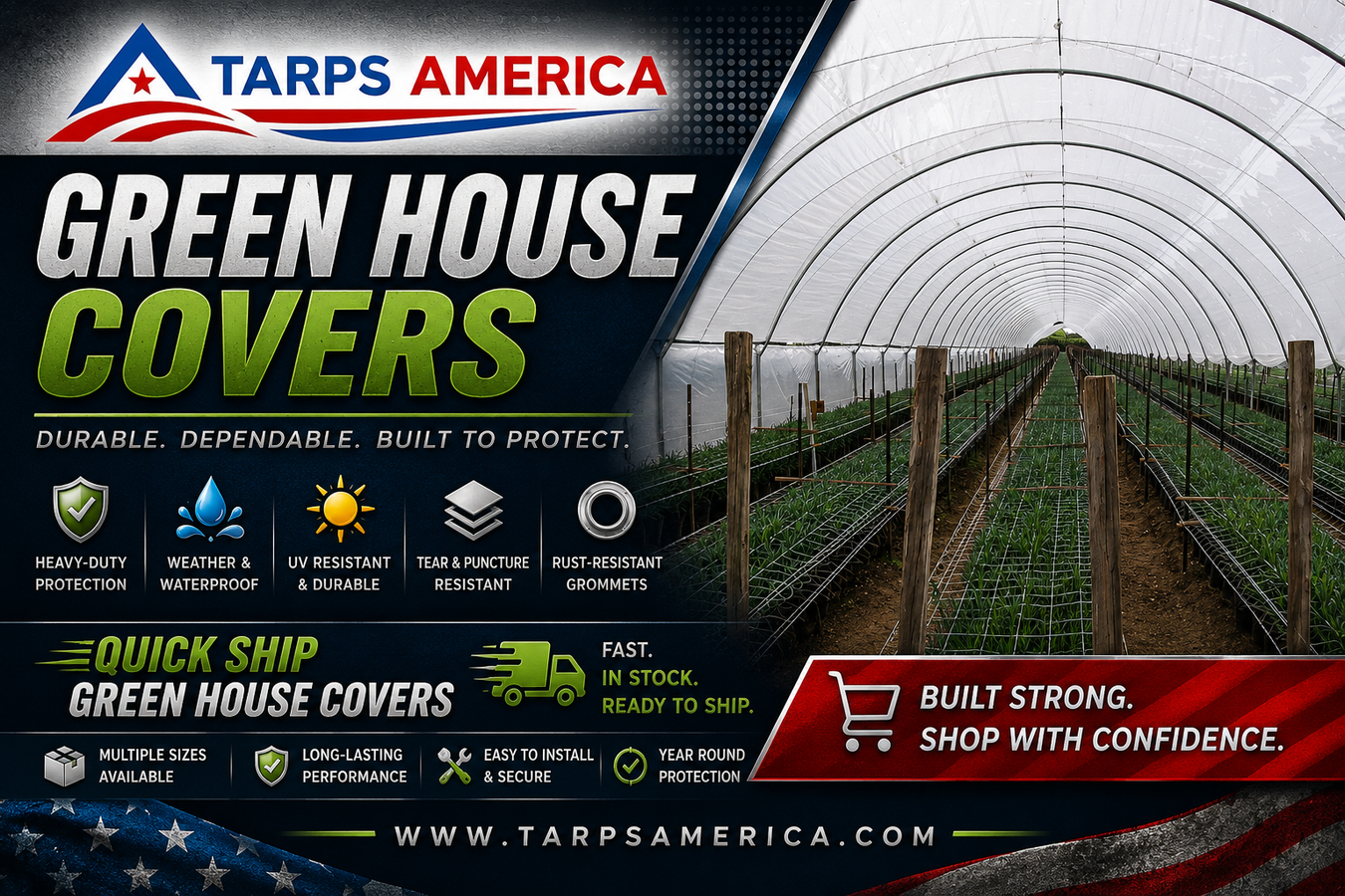 Woven Green House Covers - Tarps America