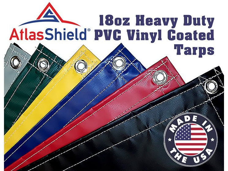 Heavy Duty 18 oz AtlasShield® PVC Vinyl Coated Tarps - Tarps America