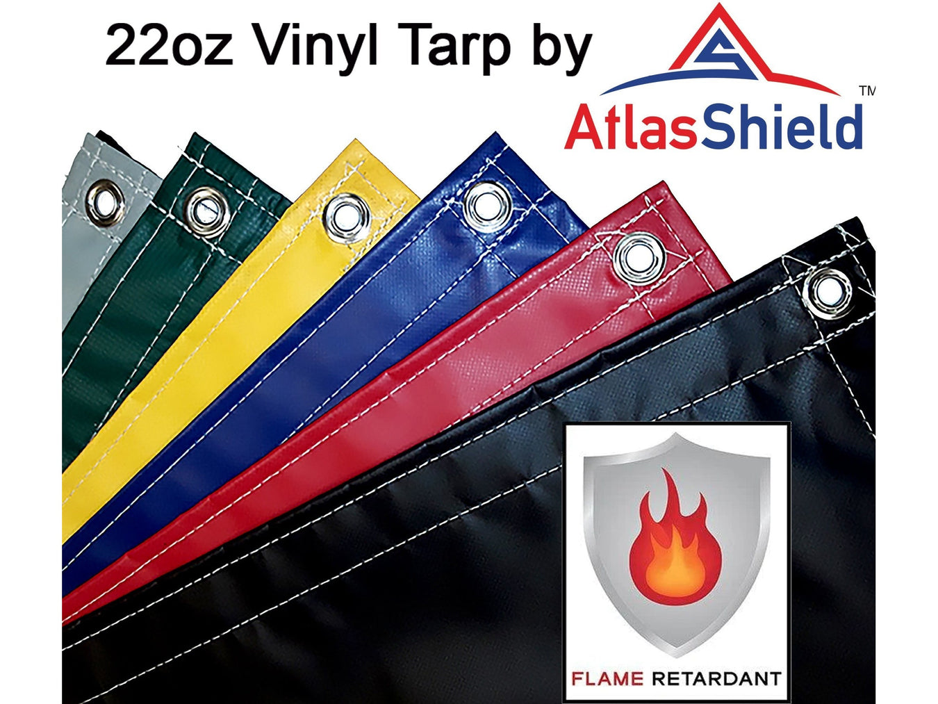 Super Heavy Duty AtlasShield®Pro 22 oz PVC Coated Vinyl Tarps - Tarps America