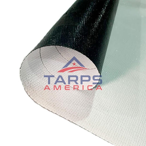 12 mil / 6 oz Medium Duty Black/White Woven Poly Roll - Tarps America