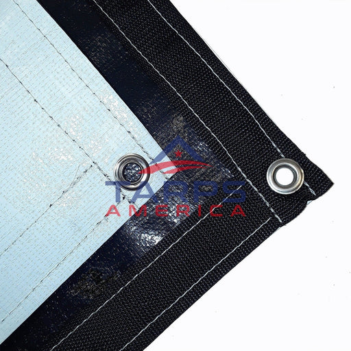 14 mil Heavy Duty Black/White Poly Tarp - Tarps America