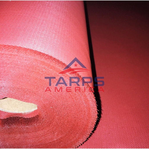 15 oz Red Silicon Coated Fiberglass Fire Retardant Welding Blanket and Curtain Roll - Tarps America