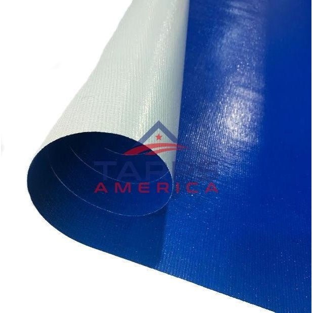 16 mil / 7.5 oz Extra Heavy Duty Blue/White Woven Poly Roll — Tarps America