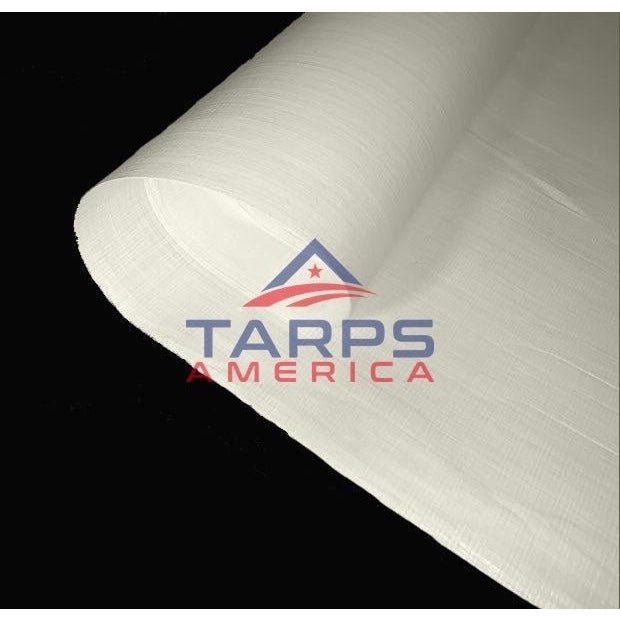 16 mil / 7.5 oz Extra Heavy Duty Cream Fire Retardant Woven Poly Roll - Tarps America