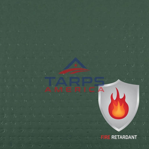 18 oz Fire Retardant Heavy Duty Green Vinyl Coated Polyester Roll by AtlasShield® - Tarps America