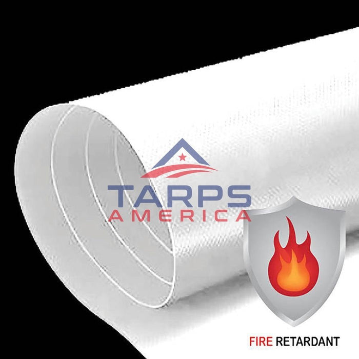 18 oz Fire Retardant Heavy Duty White Vinyl Coated Polyester Roll by AtlasShield® - Tarps America