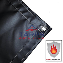 Custom 18 oz Heavy Duty Black Coated Vinyl Fire Retardant by AtlasShield®