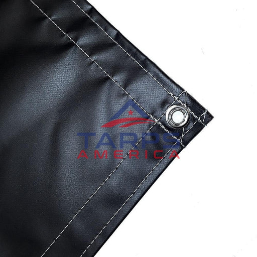 18 oz Heavy Duty Black Coated Vinyl Tarp by AtlasShield® - Tarps America