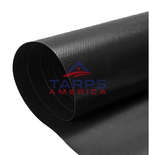 18 oz Heavy Duty Black Vinyl Coated Polyester Roll by AtlasShield® - Tarps America