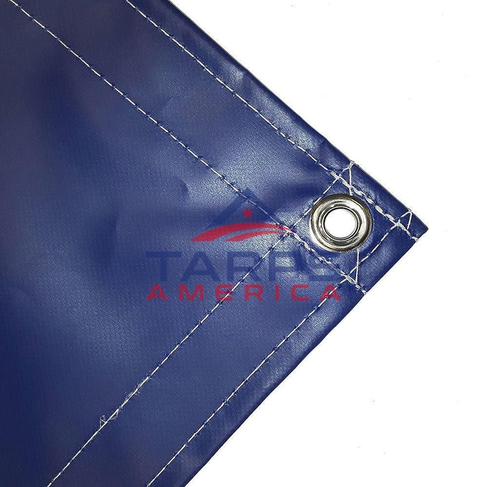 18 oz Heavy Duty Blue Coated Vinyl Tarp by AtlasShield® - Tarps America