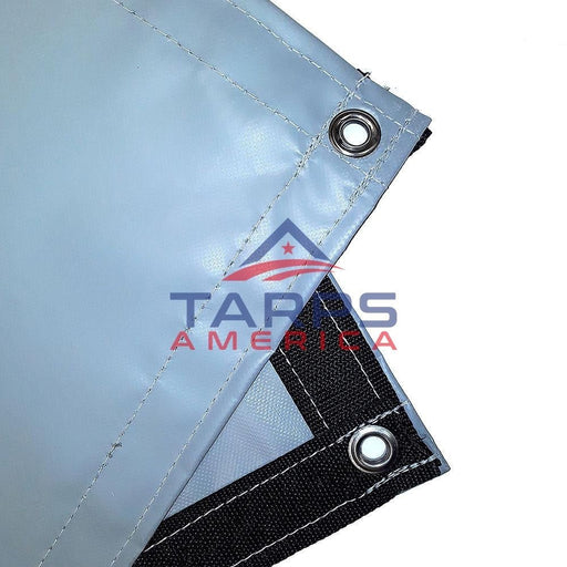 18 oz Heavy Duty Gray Coated Vinyl Tarp by AtlasShield® - Tarps America