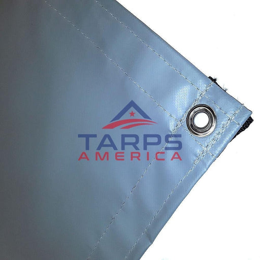 18 oz Heavy Duty Gray Coated Vinyl Tarp by AtlasShield® - Tarps America