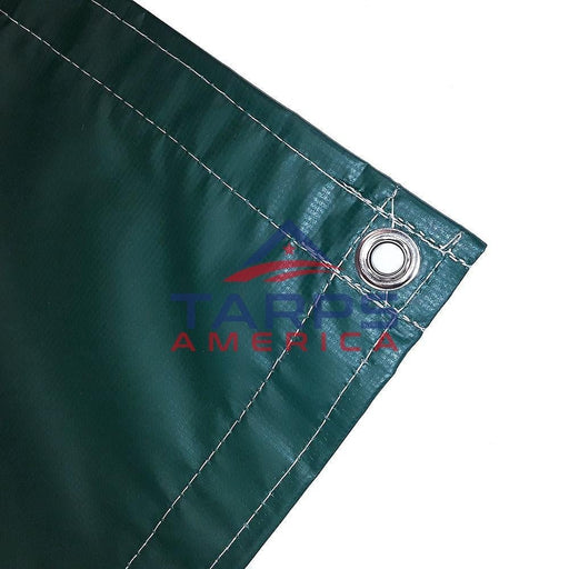 18 oz Heavy Duty Green Coated Vinyl Tarp by AtlasShield® - Tarps America