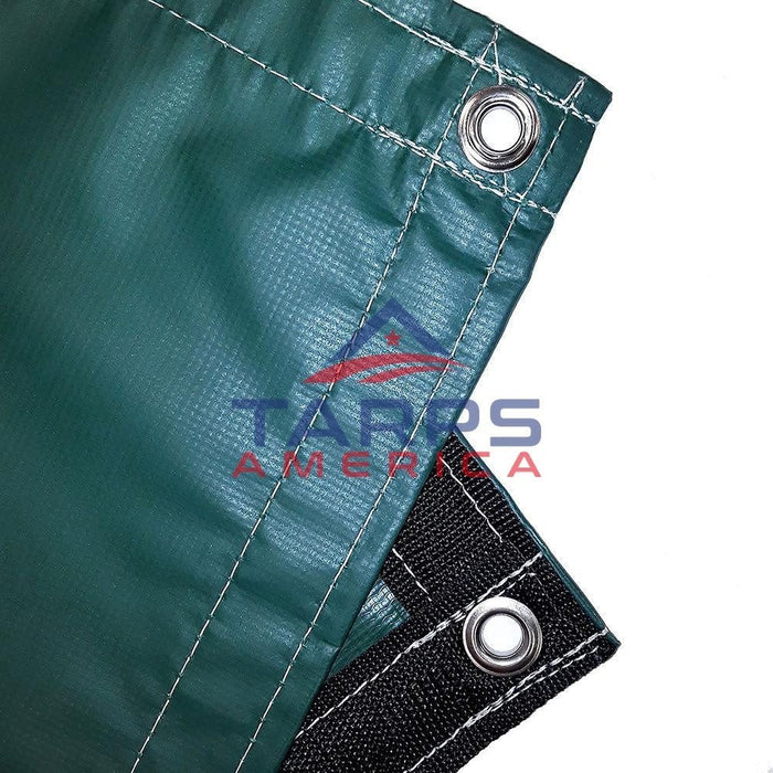 18 oz Heavy Duty Green Coated Vinyl Tarp by AtlasShield® - Tarps America