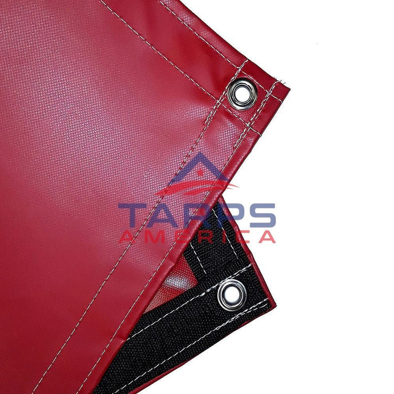 18 oz Heavy Duty Red Coated Vinyl Tarp by AtlasShield® - Tarps America