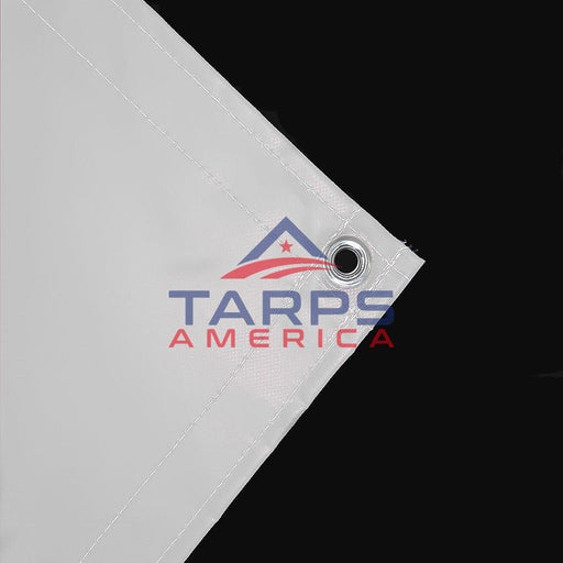 18 oz Heavy Duty White Coated Vinyl Tarp by AtlasShield® - Tarps America