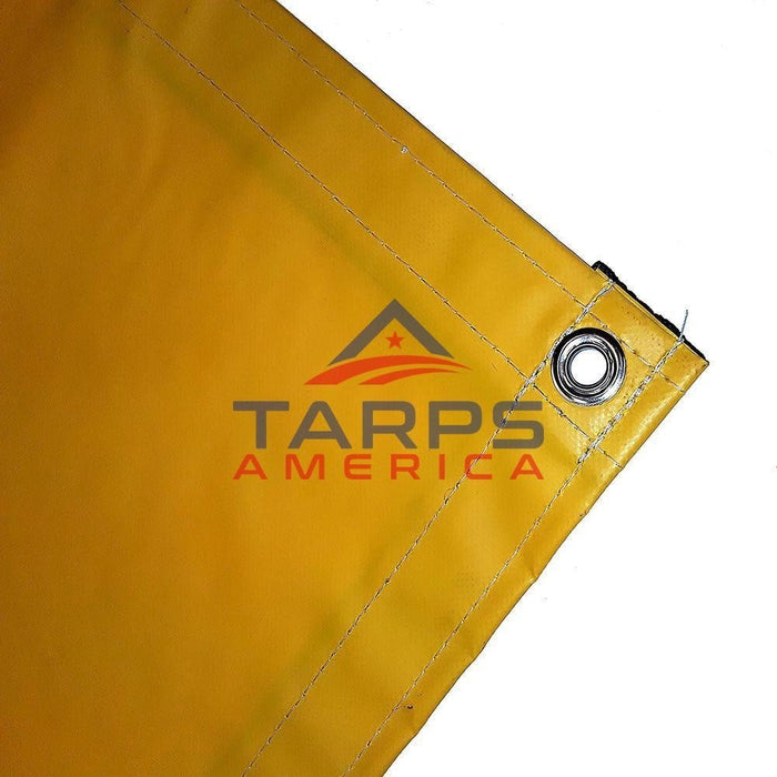 18 oz Heavy Duty Yellow Coated Vinyl Tarp by AtlasShield® - Tarps America