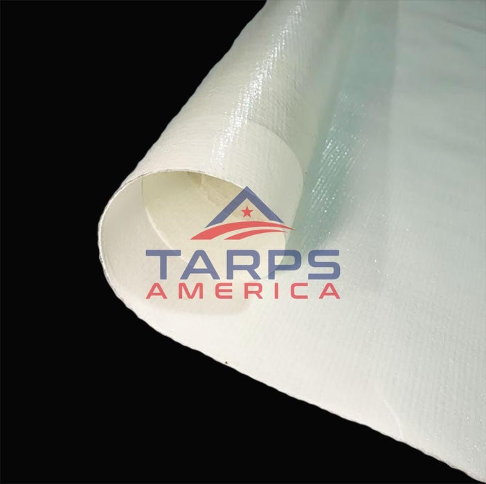 20 mil / 10 oz Ultimate Duty White/White Woven Poly Roll - Tarps America