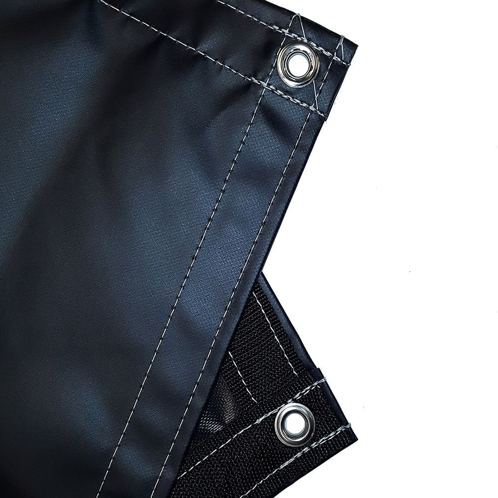 black tarp 40 oz Ultimate Duty Black Vinyl Coated Vinyl Fire Retardant Tarp by At —  Tarps America