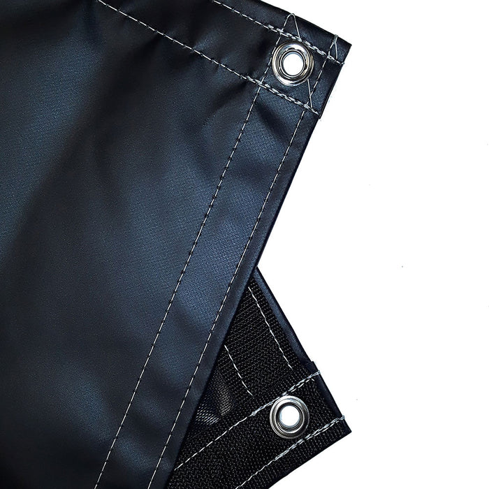 22 oz AtlasShield® Pro Super Heavy Duty Black PVC Coated Vinyl Fire Retardant Tarps