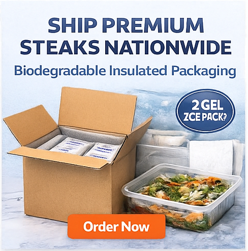❄️ Eco-Friendly Insulated Cold Chain Shipping Box 12" x 12" x 12" (Includes 2 Gel Ice Packs)