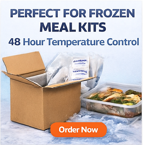 ❄️ Eco-Friendly Insulated Cold Chain Shipping Box 12" x 12" x 12" (Includes 2 Gel Ice Packs)