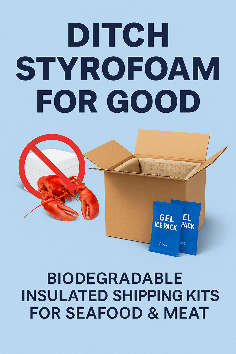 ❄️ Eco-Friendly Insulated Cold Chain Shipping Box 12" x 12" x 12" (Includes 2 Gel Ice Packs)