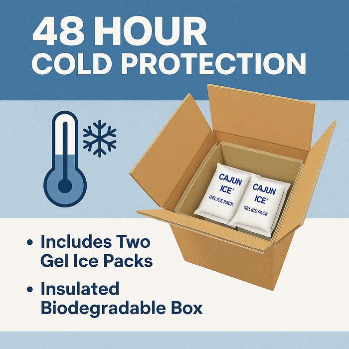 ❄️ Eco-Friendly Insulated Cold Chain Shipping Box 12" x 12" x 12" (Includes 2 Gel Ice Packs)