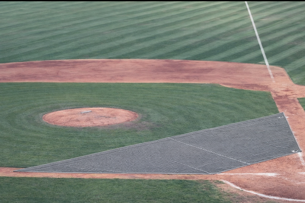 Infield Protector Vinyl Coated Mesh – Breathable Baseball & Softball Turf Protection