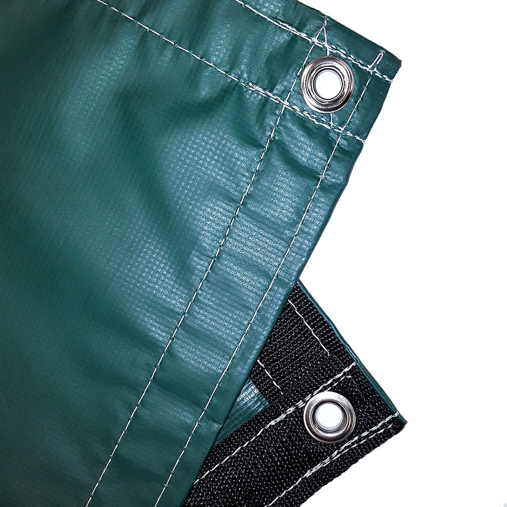 22 oz Extra Heavy Duty Green Coated Vinyl Tarp by AtlasShield Pro