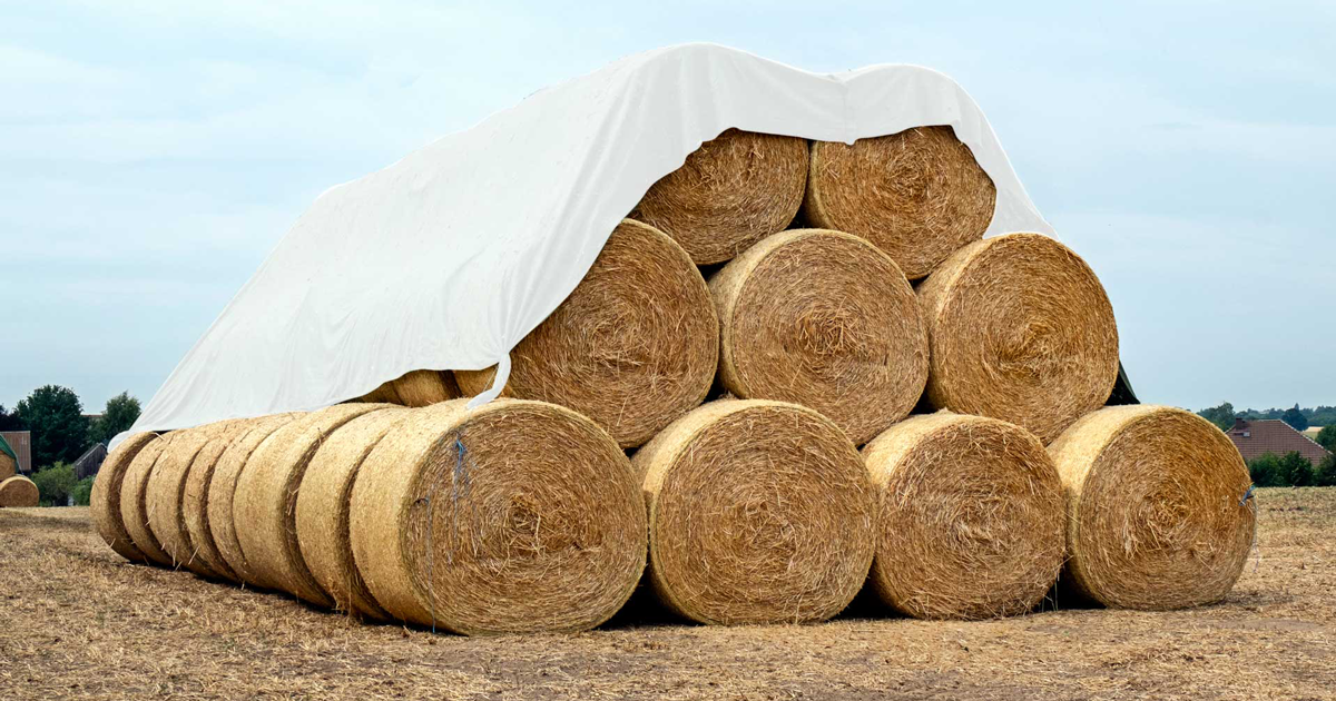 Heavy Duty Hay Tarp Cover - Hand Straps