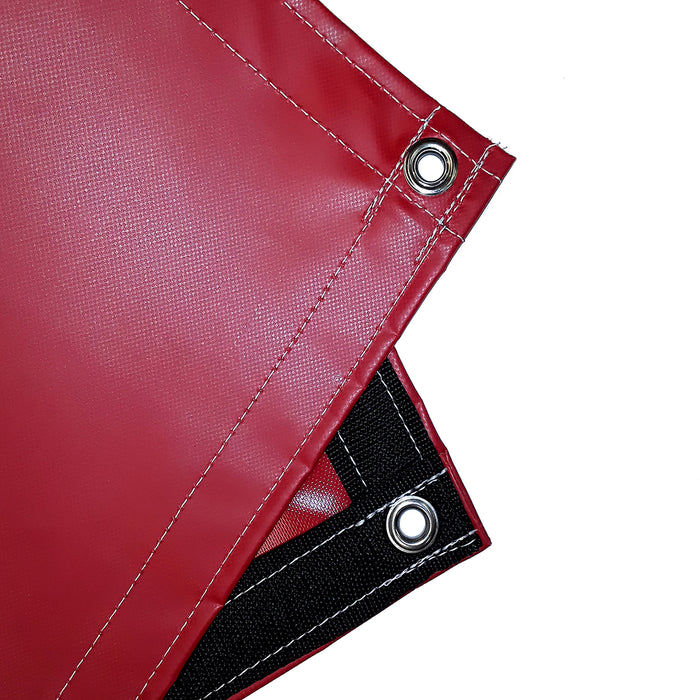 22 oz Extra Heavy Duty Red Coated Vinyl Fire Retardant Tarp by AtlasShield Pro