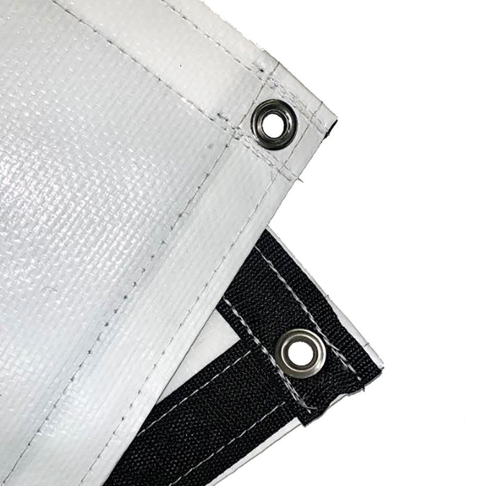 20 mil Ultimate Duty White/White Fire Retardant Poly Tarp
