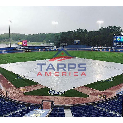 Baseball / Softball Tarps and Covers – 14 mil – 6.8 oz. Woven Reinforced Polyethylene - Tarps America