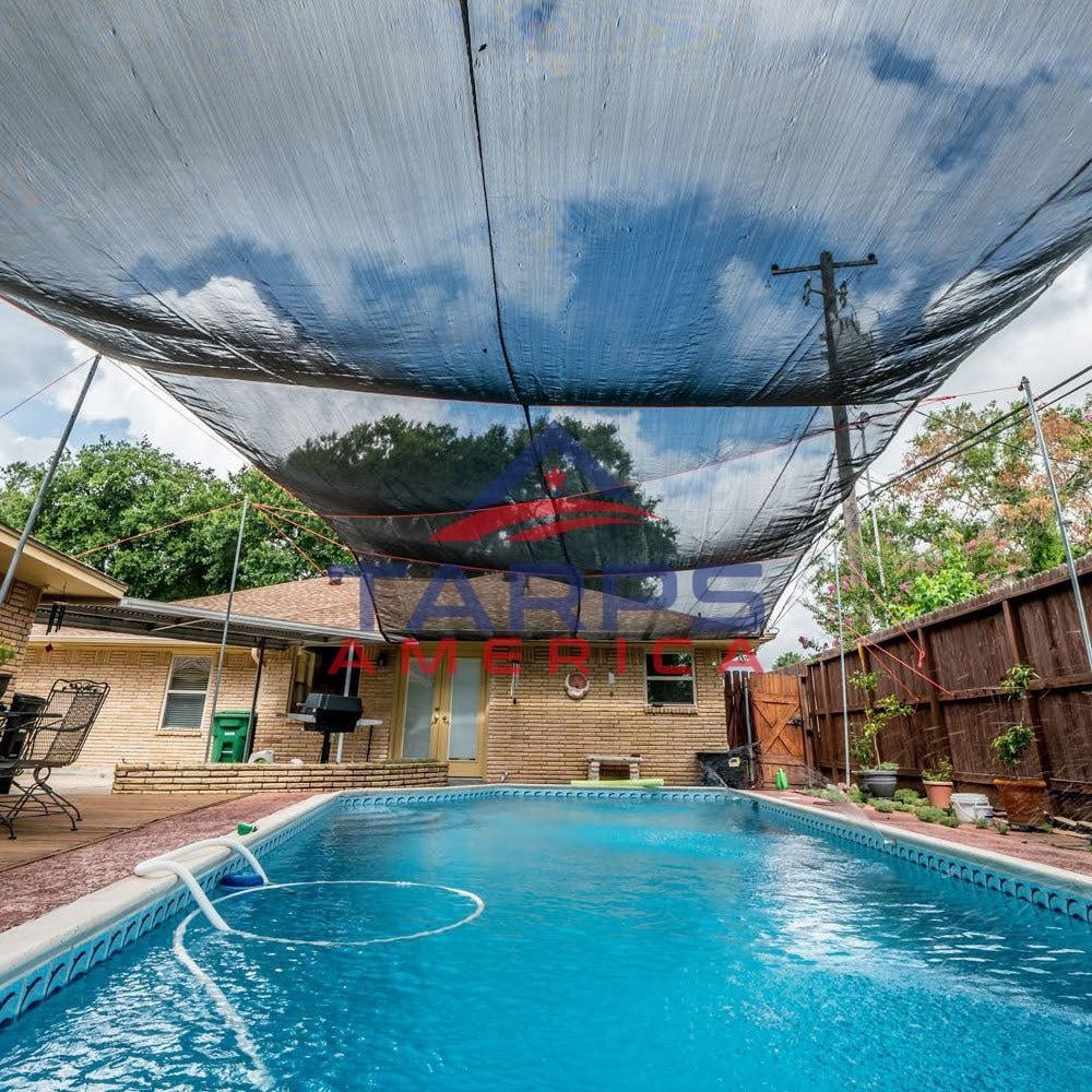 solarium tarp Black 80% Shade Cloth Mesh Tarp by ShadeMax® — Tarps America