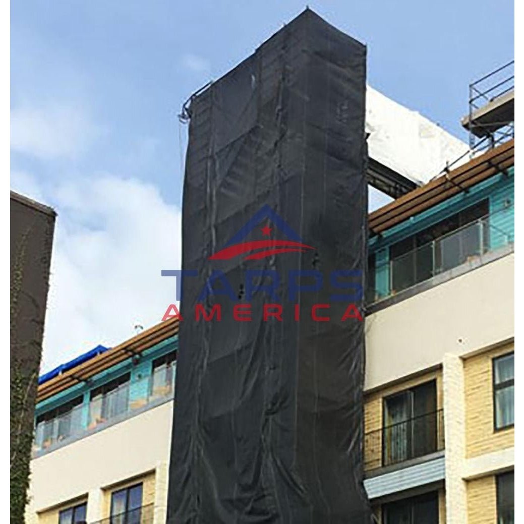 hurricane tarp Black Hurricane Mesh Woven Shade Trampoline Tarp by ShadeMax®