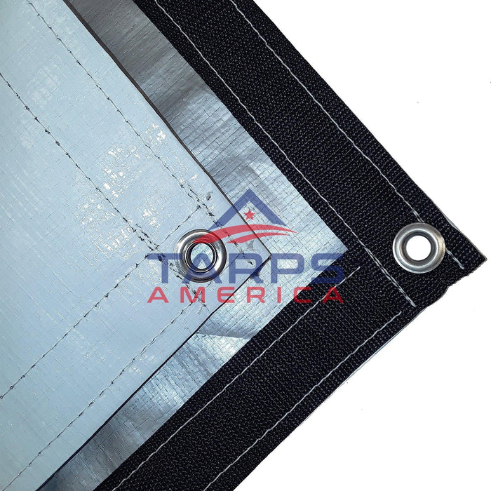 Custom 12 mil Medium Duty White/Silver Poly Tarp - Tarps America