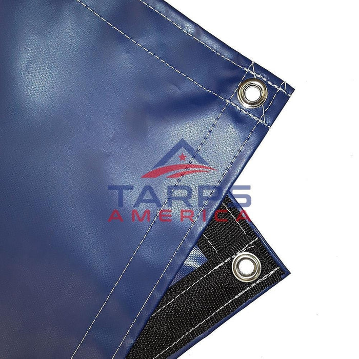 Custom 18 oz Heavy Duty Blue Coated Vinyl Tarp - Tarps America