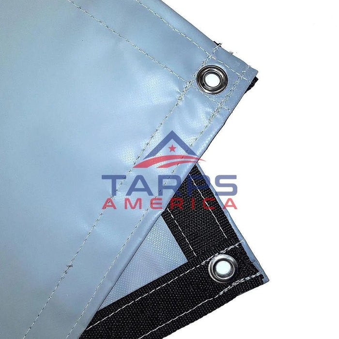 Custom 22 oz Extra Heavy Duty Gray Coated Vinyl Tarp - Tarps America