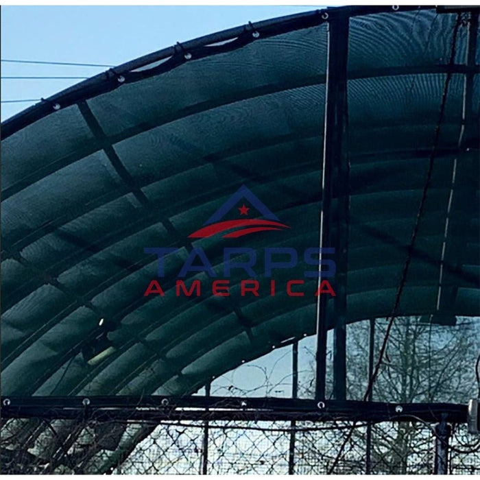 Custom Black 10 oz. Heavy Duty Vinyl Coated Mesh Tarp - Tarps America