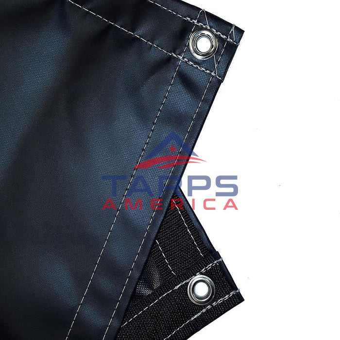 Custom Black 18 oz Heavy Duty Coated Vinyl Tarp - Tarps America