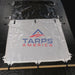 Custom Hay Tarp Cover with Hand Straps, 14 mil Black/White Heavy Duty Poly - Tarps America