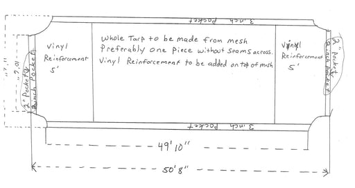 Custom Truck Tarp for Lamb Weston 12x51 (See Drawing) - Tarps America