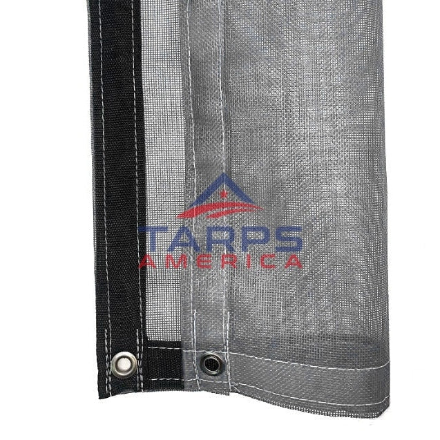 Gray 10 oz. Heavy Duty Vinyl Coated Mesh Tarp by ShadeMax® - Tarps America