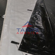 Hay Tarp Cover with Hand Straps, 12 mil Black/White Medium Duty Poly - Tarps America